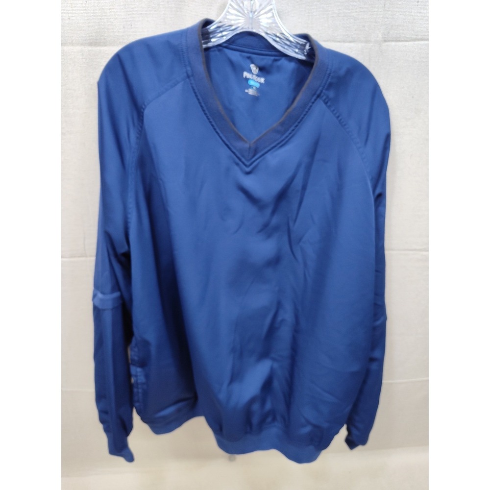 Pro Tour CoolPlay Mens XL Navy Blue V-Neck Golf Windshirt‎ Pullover Jacket